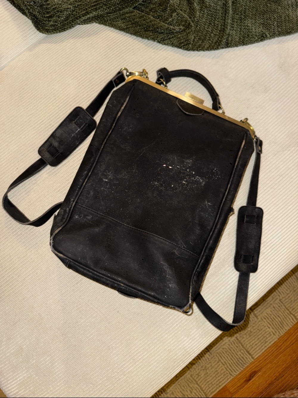 LaFlore Cork Backpack - worn but fully functional